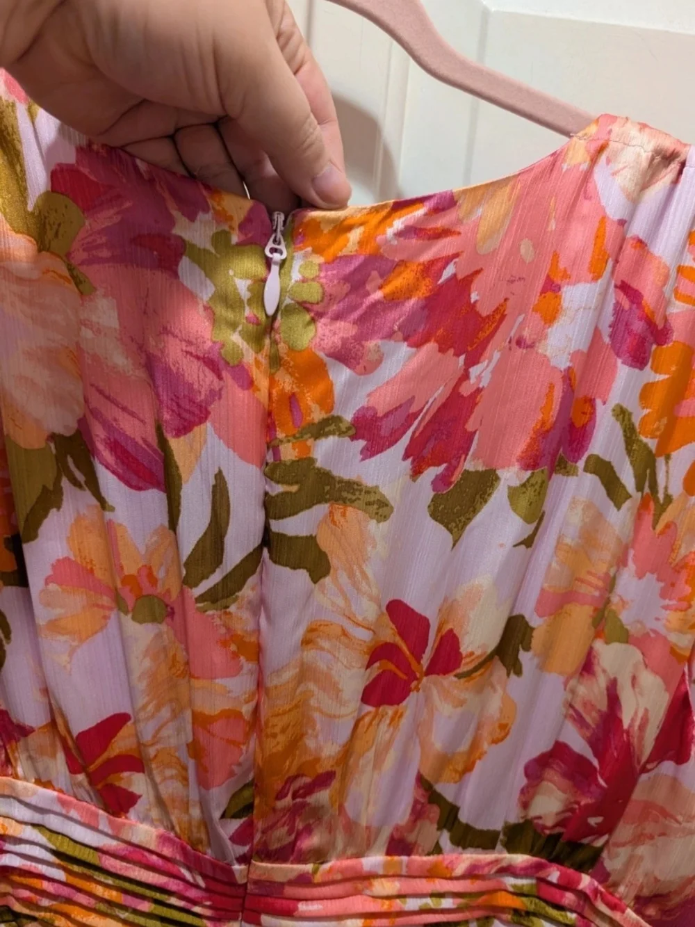 SugarLips Floral Maxi Dress in Pink and Orange